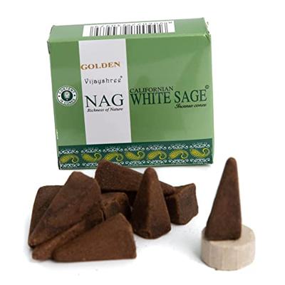Golden Nag Witte Salie Wierookkegels (1 pakje) Golden Nag Witte Salie Wierookkegels (1 pakje)