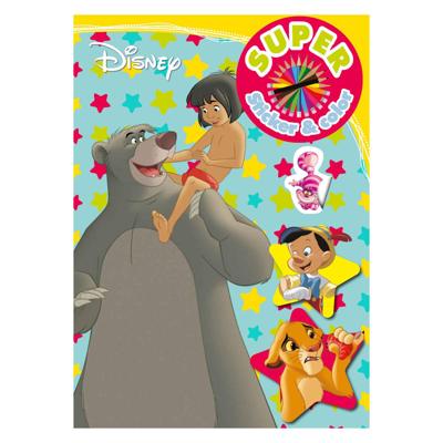 Boek Specials Nederland BV Disney classics super sticker & color kleurboek