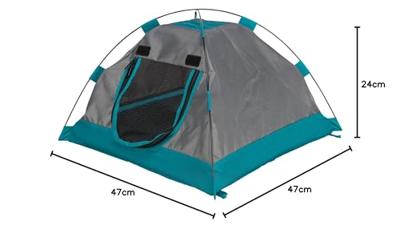 TRIXIE TENT VOOR HONDEN DONKERGRIJS / PETROL 47X47X34 CM - thumbnail