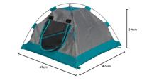TRIXIE TENT VOOR HONDEN DONKERGRIJS / PETROL 47X47X34 CM - thumbnail