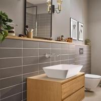 Inbouw Wastafelmengkraan HansGrohe Rebris E Eengreeps Wandmontage Met Uitloop 20 cm Chroom - thumbnail