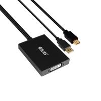 club3D CAC-1130 DisplayPort-kabel Mini-displayport / DVI Adapterkabel Mini DisplayPort-stekker, DVI-D 24+1-polige bus 0.15 m Zwart - thumbnail