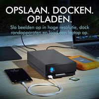 LaCie 1big Dock Thunderbolt 3 10000 GB Externe harde schijf (3,5 inch) USB-C 3.2 Gen 1, USB-A 3.2 Gen 1, Thunderbolt 3, DisplayPort, Cardreader Zwart - thumbnail
