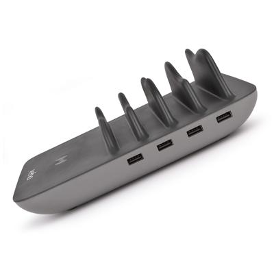 TA-7 4 port USB hub Qi fast wireless charging pad