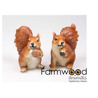 Beeld eekhoorn etend 16x9x18cm