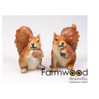 Beeld eekhoorn etend 16x9x18cm - thumbnail