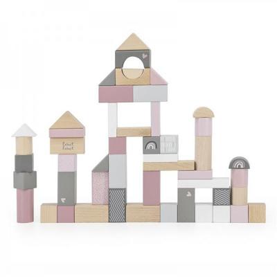 Label Label Houten blokken 50 stuks roze Label Label Houten blokken 50 stuks roze