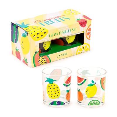 Zomer Fruit Set 2 glazen Drinkglazen 250ml