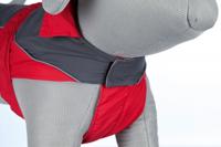 Trixie Regenjas Lorient Rood / Grijs - Buik: 55-75cm Rug: 55cm Hondenkleding - thumbnail