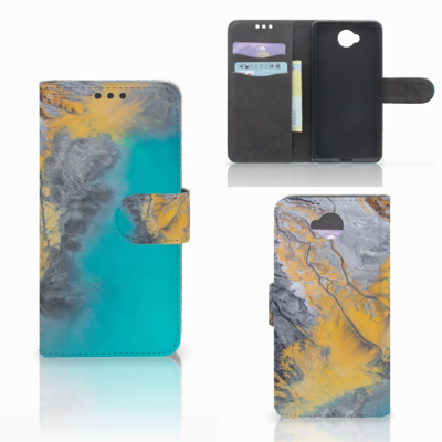 Microsoft Lumia 650 | Bookcase | Marble Blue Gold