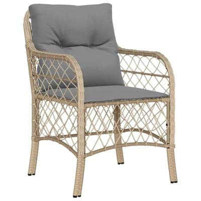 5-delige Tuinset met kussens poly rattan gemengd beige 5-delige Tuinset met kussens poly rattan gemengd beige