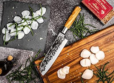 FORGED - Olive Forged - Santoku 18cm Olijfhout - thumbnail