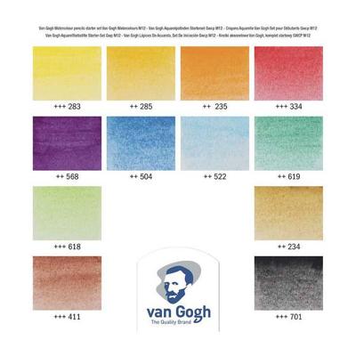 Bruynzeel Van gogh starterset aquarelpotloden met 12 kleuren Bruynzeel Van gogh starterset aquarelpotloden met 12 kleuren