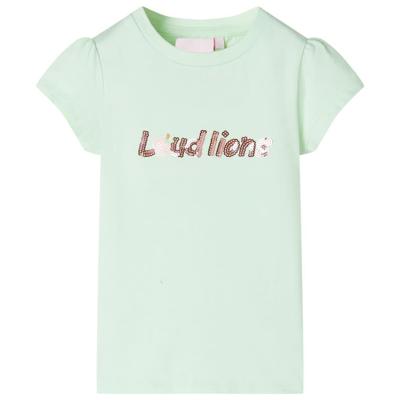 Kindershirt met kapmouwen 104 zachtgroen Kindershirt met kapmouwen 104 zachtgroen