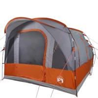 VidaXL Tunneltent 3-persoons waterdicht grijs en oranje - thumbnail