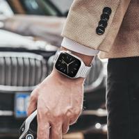 Magnetische stalen band - Zeer sterke magneet - Zilver - Geschikt voor Apple Watch 44mm / 45mm / 46mm / 49mm - thumbnail