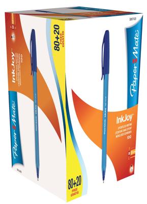 Balpen papermate inkjoy 100 m blauw