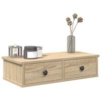 Wandschap met lades 60x25x15 cm bewerkt hout sonoma eikenkleur - thumbnail