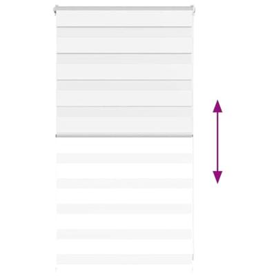 VidaXL Zebra blind 80x100 cm stofbreedte 75,9 cm polyester wit VidaXL Zebra blind 80x100 cm stofbreedte 75,9 cm polyester wit