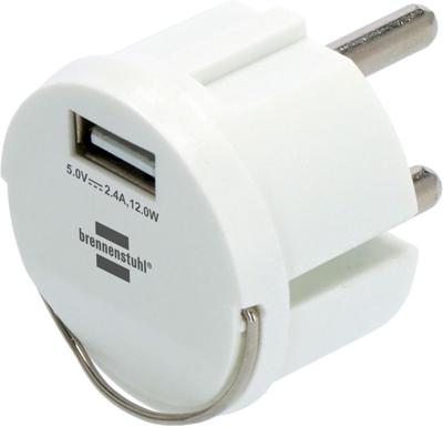 Brennenstuhl 1508110 USB-oplader 12 W 1x USB-A Wit Binnen