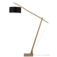 GOOD&MOJO Vloerlamp 'Montblanc' Bamboe en Eco linnen, 207cm, kleur Zwart - thumbnail