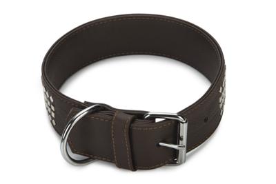Beeztees vintage - halsband hond - bruin - 70 cm x 50 mm