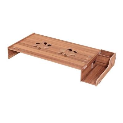 Verhoogde hout computer monitor staan riser laptop plank Bureau Organizer met toetsenbord opslag