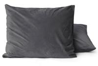 Sleeptime Velvet 2 in 1 kussenslopen Antraciet 60 x 70 cm - thumbnail