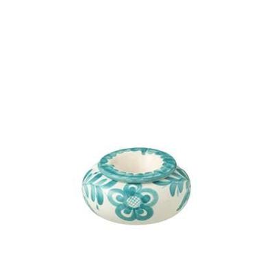 J-Line Ashtray Granada Ceramic White|Aqua Large J-Line Ashtray Granada Ceramic White|Aqua Large