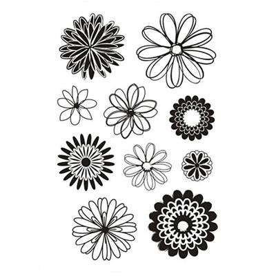 Creativ Company Silicone stempels, bloemen, vel 11x15,5 cm, 1 vel