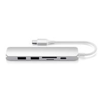 SATECHI USB-C Hub Slank Multipoort Adapter V2 Met 60W USB-C PD, 4K HDMI (60Hz), Micro/SD Kaartlezers, USB 3.0 - Voor M2/ M1 Macbook Pro/Air, M2/ M1 iPad Pro/Air, M2 Mac Mini, iMac M1 (Zilver) - thumbnail
