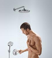 Handdouchehouder Porter S HansGrohe Wand Geborsteld Zwart Chroom - thumbnail