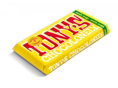 Chocolade tony chocolonely melk noga reep 180gr