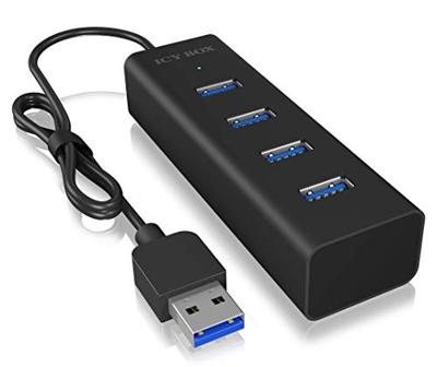 ICY BOX 4 Poorten Hub USB 3.0 Zwart - [IB-HUB1409-U3]
