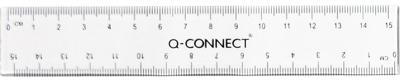 Q-CONNECT meetlat, transparant polystereen, 15 cm
