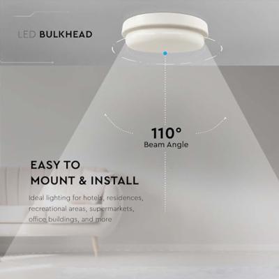 V-TAC VT-8095 LED Ronde Plafondlamp - Lampvoet - IP54 - 12W - 1160 Lumen - 6500K