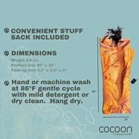 Cocoon Travelsheet, Silk, Ultramarine Blue Lakenzak Ultramarine Blue - thumbnail