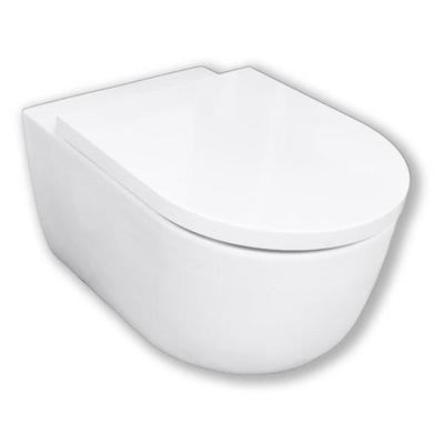 Royal Plaza Primo Toiletset - 55cm - hangend - cycloonspoeling - spoelrandloos - diepspoel - met zitting - softclose - quick release - mat wit SW812162/SW800095 Royal Plaza Primo Toiletset - 55cm - hangend - cycloonspoeling - spoelrandloos - diepspoel - met zitting - softclose - quick release - mat wit SW812162/SW800095