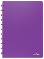 Atoma Trendy schrift, ft A4, 144 bladzijden, commercieel geruit, transparant paars - thumbnail