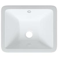 VidaXL Wastafel rechthoekig 36,5x32x15,5 cm keramiek wit - thumbnail