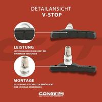 CONTEC remschoen "v-stop" ct brake shoes cartr. v-stop v-brake black - thumbnail