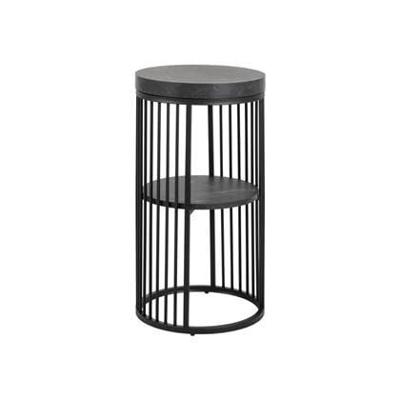 Rebellenclub Clune Bijzettafel - ø35 cm- Zwart