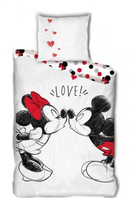 Disney Minnie Mouse Dekbedovertrek Love - katoen Disney Minnie Mouse Dekbedovertrek Love - katoen
