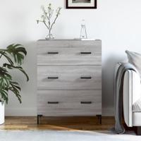 Dressoir 69,5x34x90 cm bewerkt hout grijs sonoma eikenkleurig - thumbnail