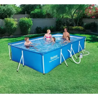 Bestway Zwembad rechthoek steel pro L400 x B211 x H81cm Bestway Zwembad rechthoek steel pro L400 x B211 x H81cm