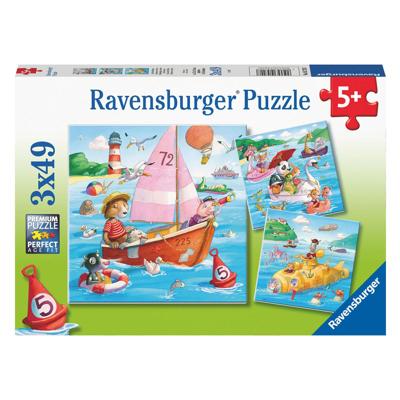 Ravensburger puzzel watervoertuigen - legpuzzel - 3x49 stukjes