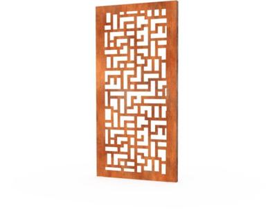 Gerofence Cortenstaal Corten Maze Schutting 100 x 0,5 x 180 cm Geroba - Geroba
