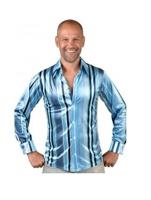 70&apos;s hemd streep blauw - thumbnail