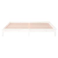 Bedframe LED massief hout wit 120x200 cm - thumbnail