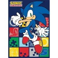 Sonic fleece plaid blauw 100 x 140 cm - polyester - thumbnail